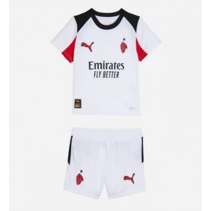 Fotbalové Dres AC Milan Dětské Venkovní Oblečení 2025-26 Krátký Rukáv (+ trenýrky)